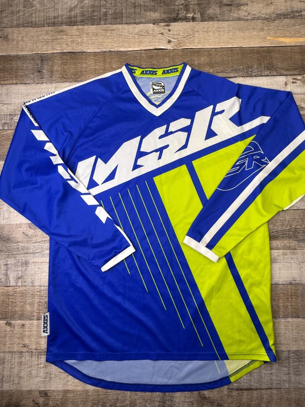MSR Axxis Genuine Race Gear Riding Shirt Motorcross ATV MX Men Size L Blue